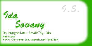 ida sovany business card